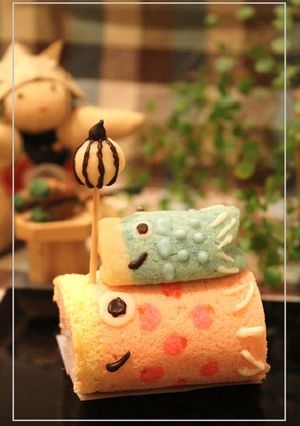 こどもの日♪こいのぼりのミニロールケーキ-レシピのメイン写真