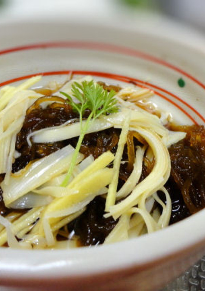 もずくとタケノコ（姫皮）の酢の物-レシピのメイン写真