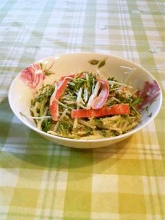 ゴマドレッシングで水菜サラダ-レシピのメイン写真