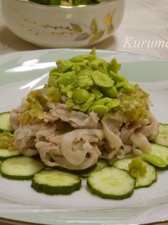 豚しゃぶ+枝豆の香味サラダ-レシピのメイン写真