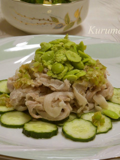 豚しゃぶ+枝豆の香味サラダ-レシピのメイン写真