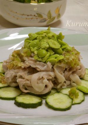 豚しゃぶ＋枝豆の香味サラダ-レシピのメイン写真