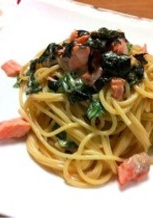 サーモンとレタスのクリームパスタ-レシピのメイン写真