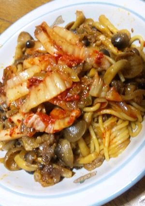 ガッツリ！焼肉風スパゲティー-レシピのメイン写真