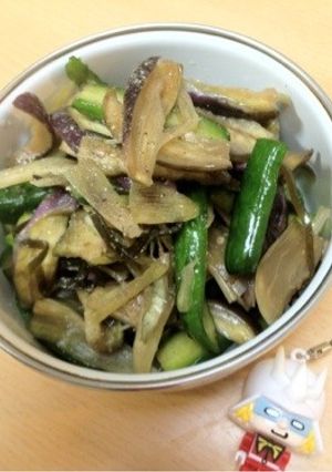 茄子と胡瓜と茗荷の浅漬サラダ-レシピのメイン写真