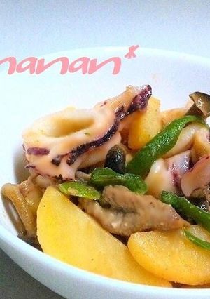 ＊イカとじゃがいものウマ味噌炒め＊-レシピのメイン写真