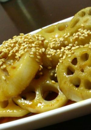 厚切り蓮根の照り焼ききんぴら-レシピのメイン写真