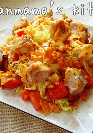 ♡鶏もも肉のタコス風サラダ☆-レシピのメイン写真