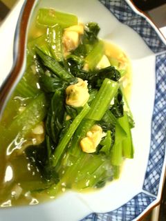 小松菜とあさりの簡単煮-レシピのメイン写真