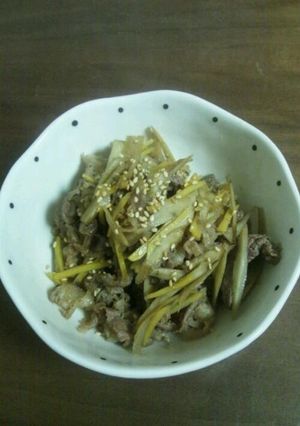 たけしくんのご飯がすすむ牛肉ゴボウ生姜＋-レシピのメイン写真