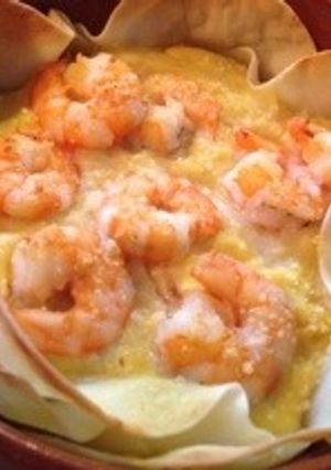餃子の皮とコンポタでエビグラタン♡-レシピのメイン写真