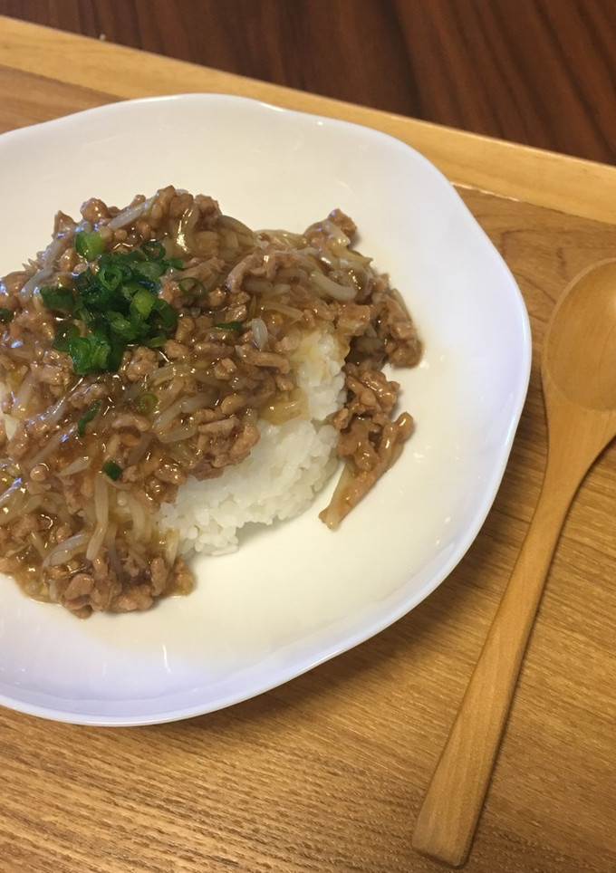 *もやしとひき肉のあんかけ*-レシピのメイン写真
