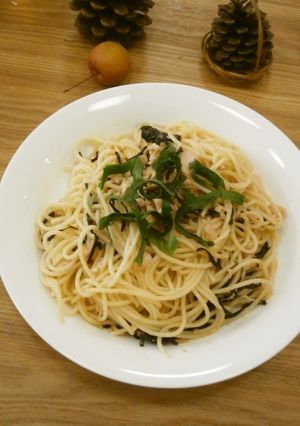 一人御膳□ツナとふじっ子のパスタ-レシピのメイン写真