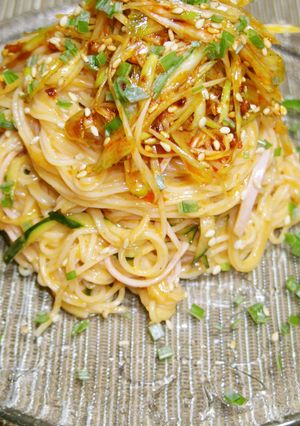 調理師直伝そうめんで汁なし韓国風あえそば-レシピのメイン写真