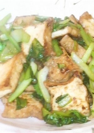 青梗菜と厚揚げの炒め物-レシピのメイン写真