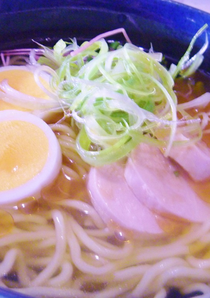 鶏はむ冷やしラーメン☆炎の焦がしネギ風味-レシピのメイン写真