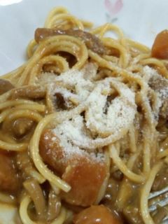 残りカレーで簡単パスタ-レシピのメイン写真