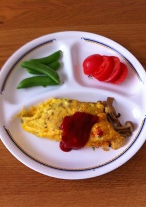 キノコ沢山オムレツ-レシピのメイン写真