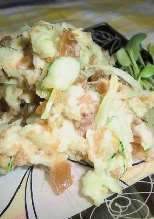 煮物残り汁で♪煮ここごり入りポテトサラダ-レシピのメイン写真