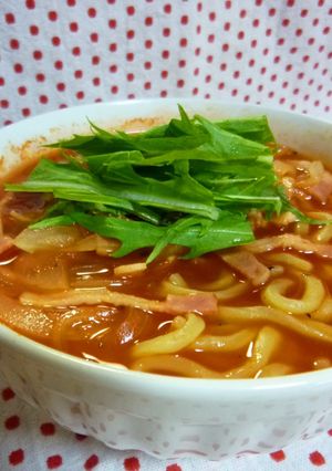 トマトジュースで簡単★トマトラーメン-レシピのメイン写真