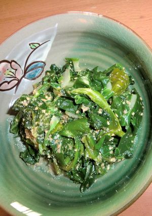 菜っ葉とほうれん草の胡麻和え-レシピのメイン写真