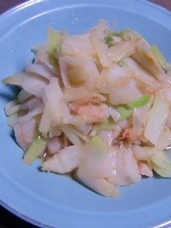 長ネギとむき海老のごま油風味-レシピのメイン写真