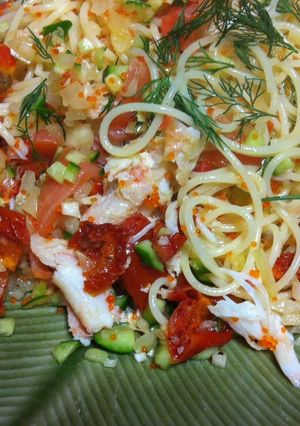 初夏に♪魚介とガスパチョ風の冷製パスタ-レシピのメイン写真