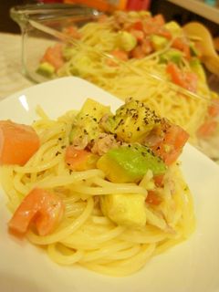 レモン塩で♡アボカドとツナの冷製パスタ-レシピのメイン写真