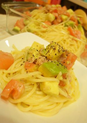 レモン塩で♡アボカドとツナの冷製パスタ-レシピのメイン写真
