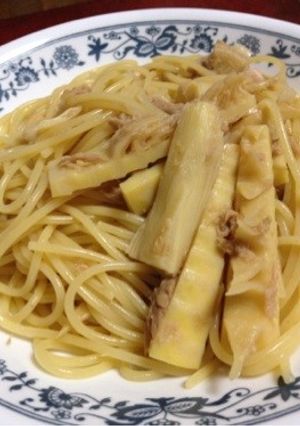 タケノコツナスパゲティ。-レシピのメイン写真