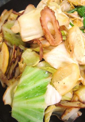 簡単夕飯★キャベツと竹輪のレモンバター炒-レシピのメイン写真