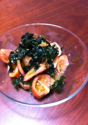 トマトとわかめの酢の物-レシピのメイン写真