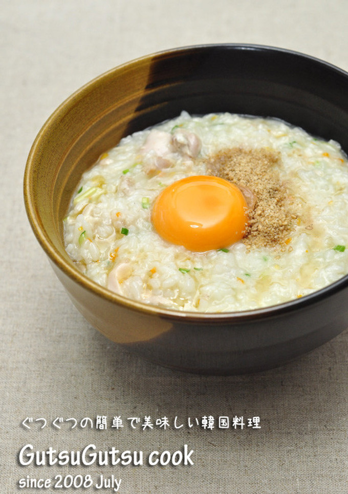 韓国料理ー栄養、旨みたっぷりの鶏のお粥-レシピのメイン写真