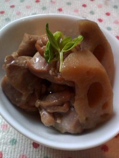 鶏肉とレンコンの煮物-レシピのメイン写真