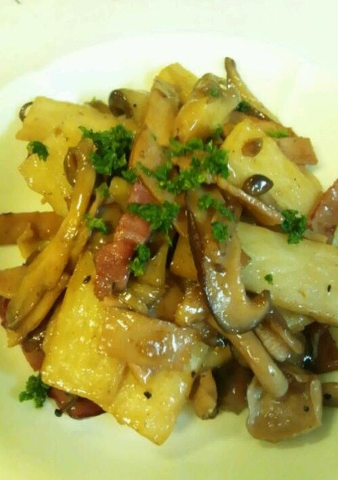 きのこと山芋のバター醤油炒め-レシピのメイン写真