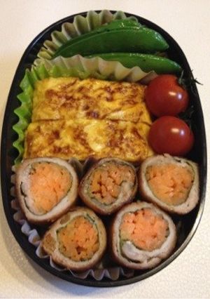 お弁当に！さわやか～しそと人参の肉巻き-レシピのメイン写真