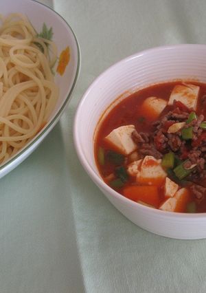 トマト麻婆つけナポリタン-レシピのメイン写真