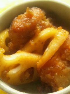 お弁当おかず*唐揚げとレンコンの甘酢炒め-レシピのメイン写真