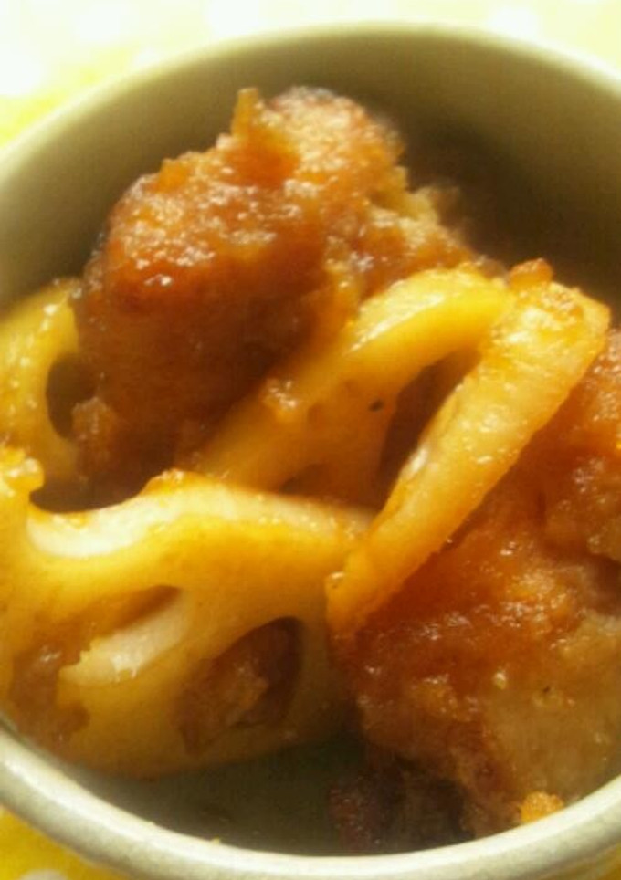 お弁当おかず*唐揚げとレンコンの甘酢炒め-レシピのメイン写真