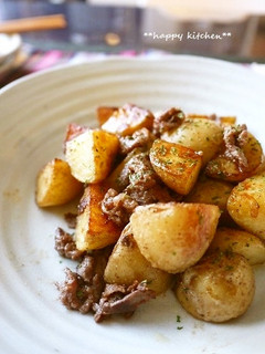 牛肉とじゃが芋のシンプル塩マヨ炒め-レシピのメイン写真
