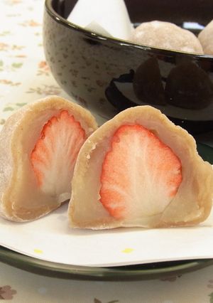 新食感♪もち麦スイーツ　いちご大福-レシピのメイン写真
