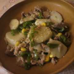 里芋と豚肉の炒め物☆-レシピのメイン写真