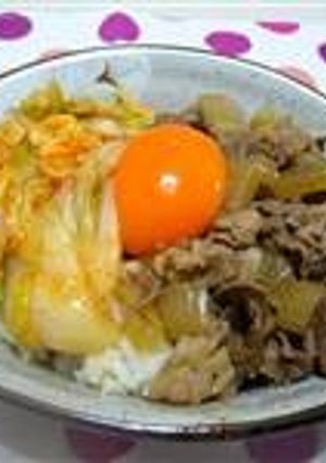 卵のっけてキムチ牛丼☆-レシピのメイン写真
