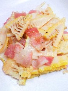 粉チーズ香る♪筍とベーコンのにんにく炒め-レシピのメイン写真