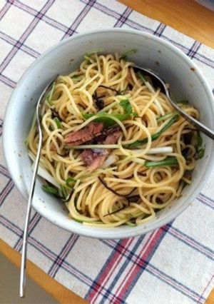 簡単☆混ぜるだけサンマの蒲焼缶詰パスタ-レシピのメイン写真