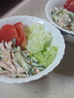 魚肉ソーセージと胡瓜のサラダ-レシピのメイン写真