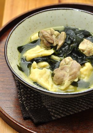 韓国料理ーわかめスープすいとん-レシピのメイン写真