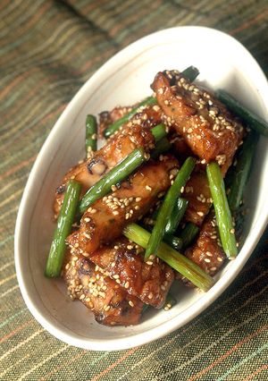 韓国料理—さつま揚げとにんにくの芽炒め-レシピのメイン写真
