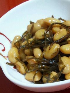 簡単煮物☆おばあちゃんの昆布とお豆-レシピのメイン写真