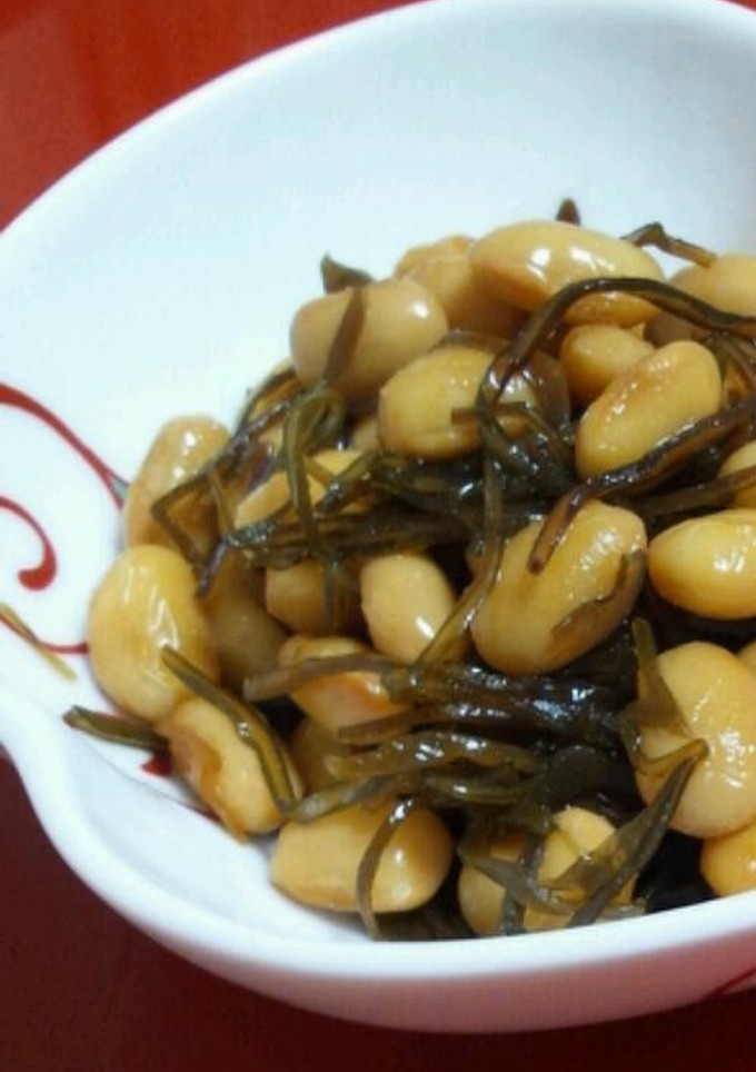 簡単煮物☆おばあちゃんの昆布とお豆-レシピのメイン写真